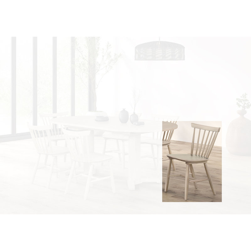 Ensemble de 2 chaises d'appoint Austell, Chêne blanc