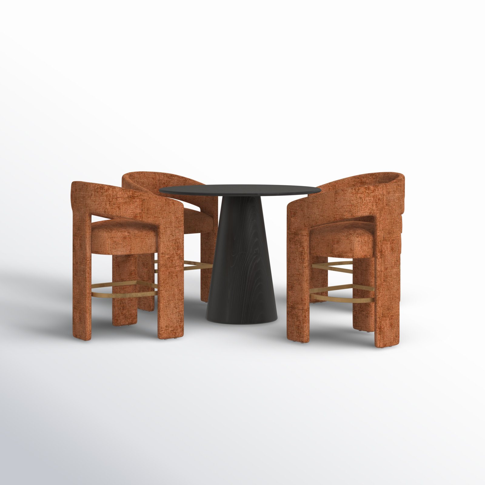 Darlington 5 - Piece Dining Set, Gwen Rust Microsuede