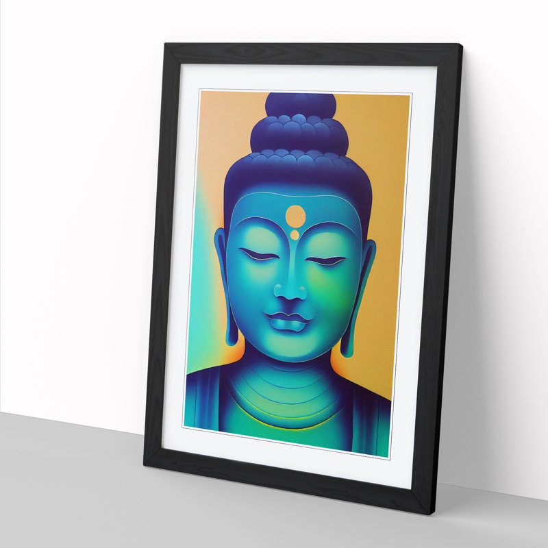 Buddha Spray - Single Picture Frame Print, Black, 34cm H x 25cm W