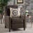 Classic Coffee Fabric Push Back Chair-125915706