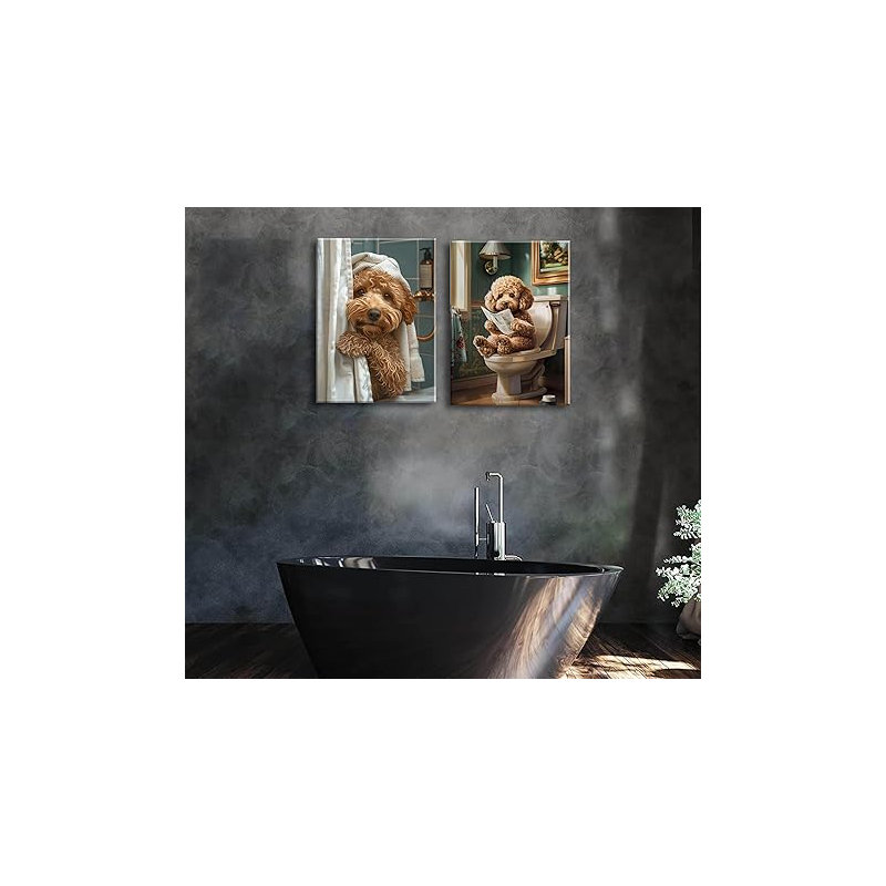Art animalier sur toile, 2 pièces