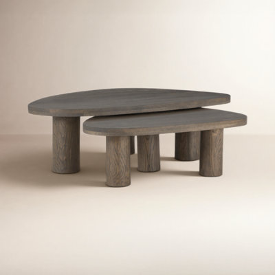 48" Oak Coffee Table Set