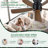 41" Modern 5-blade Flush Mount Indoor Ceiling Fan With Light And Remote/app Control-710461774