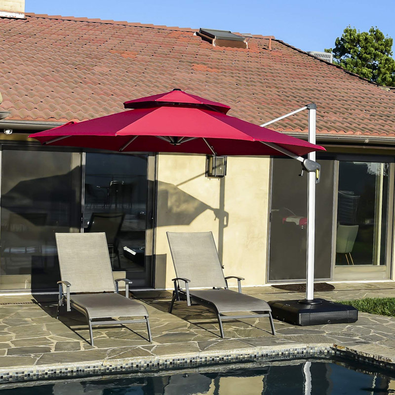 Johnathon 335cm Cantilever Parasol, Burgundy