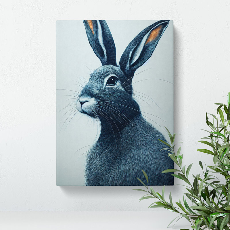 XC1022-1745X Curious Hare - Wrapped Canvas Print, 76cm H x 50cm W x 3cm D