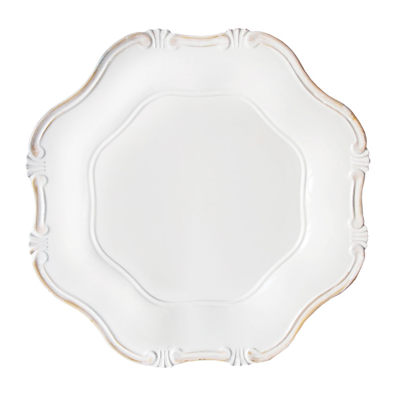 Plat de service 13 po, Blanc