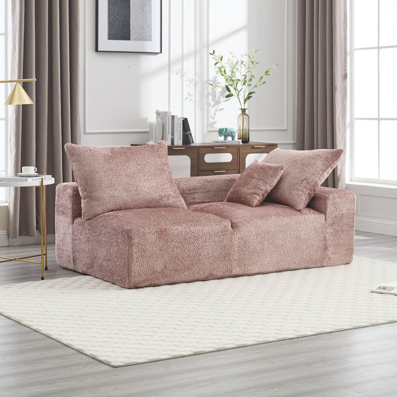 Exquisite fabric technology, intimate two-person design, lazy leisure sitting, free combination of flexible and changeable, a wide range of scene applicability of the sofa