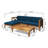 Alcove Lshape Sofa Set,Teak-875151824