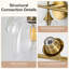 3-Light Bathroom Vanity Light, Modern Gold Wall Sconce with Clear Glass Shades