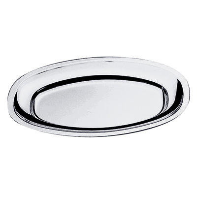 Assiette de service ovale avec bord renforcé, L: 17 3/4 po, l: 12 1/4 po
