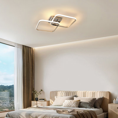  Sleek 2-Light Square Flush Mount