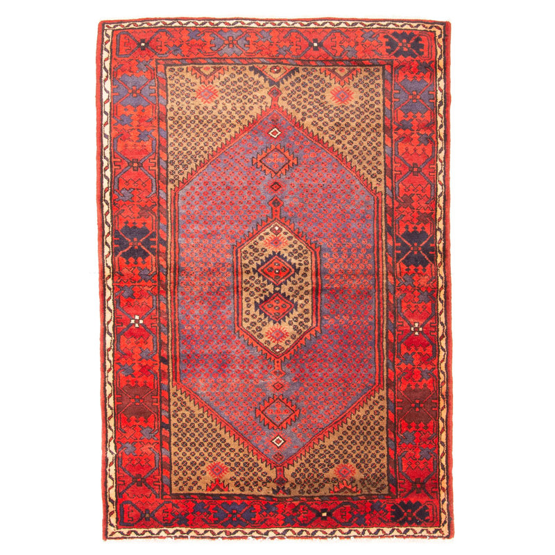 Tapis bleu Andelz 4 pi 4 po x 6 pi 6 po