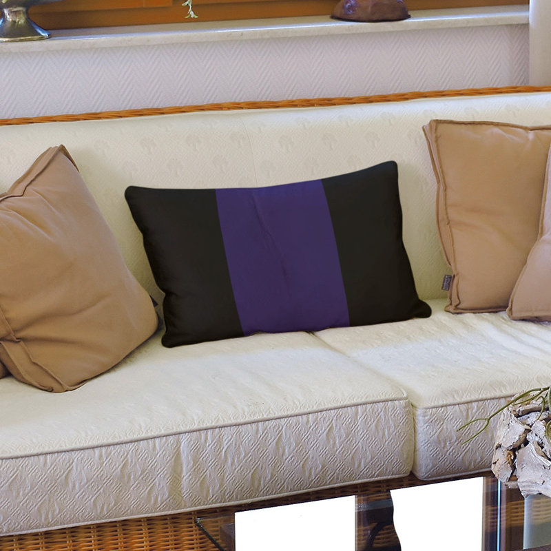 Housse de coussin lombaire Atlanta, Baltimore, Violet / noir