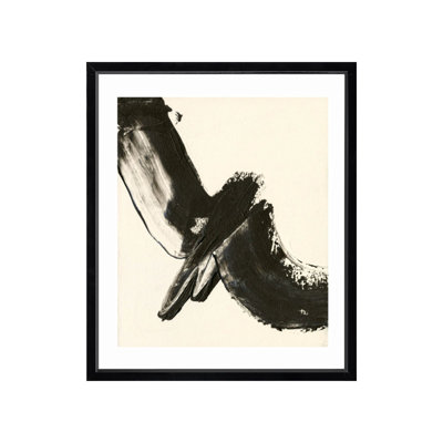 Black Expression I Abstract - Single Picture Frame Print