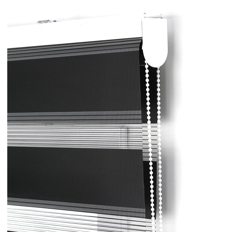 Semi Sheer Roller Blind, Black, 175 cm L x 145 cm W