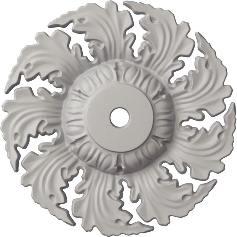 Médaillon de plafond Needham H 14,625 po x l 14,625 po x P 2,25 po, Blanc ultra pur