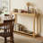 46" Solid Wood 2-Tier Narrow Farmhouse Sofa Console Table, Scratch-Resistant Waterproof Tabletop & Open Storage Shelf, Anti-Tip Design Suitable For Entryway
