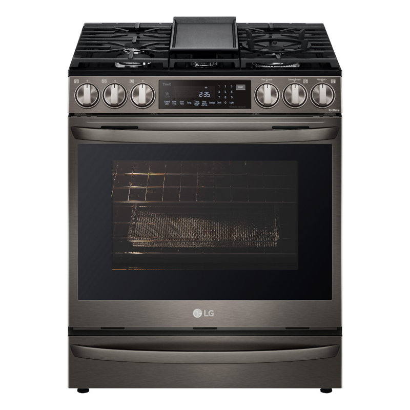 LG 6.3 cu. ft. Slide-in Natural Gas with Air Fry, Black