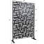 Écran d'intimité H 76 po l 76 po - métal, pour terrasse de jardin extérieure, noir, facile d'entretien-121639858