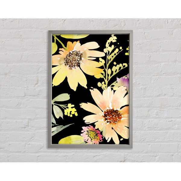 Bright Star Large Golden Petals - Single Picture Frame Art Prints on ...