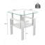 Ensemble de 2 tables basses avec plateau en verre trempé-1028018990-1028018991