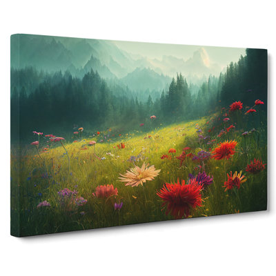 Precious Wildflowers Floral - Wrapped Canvas