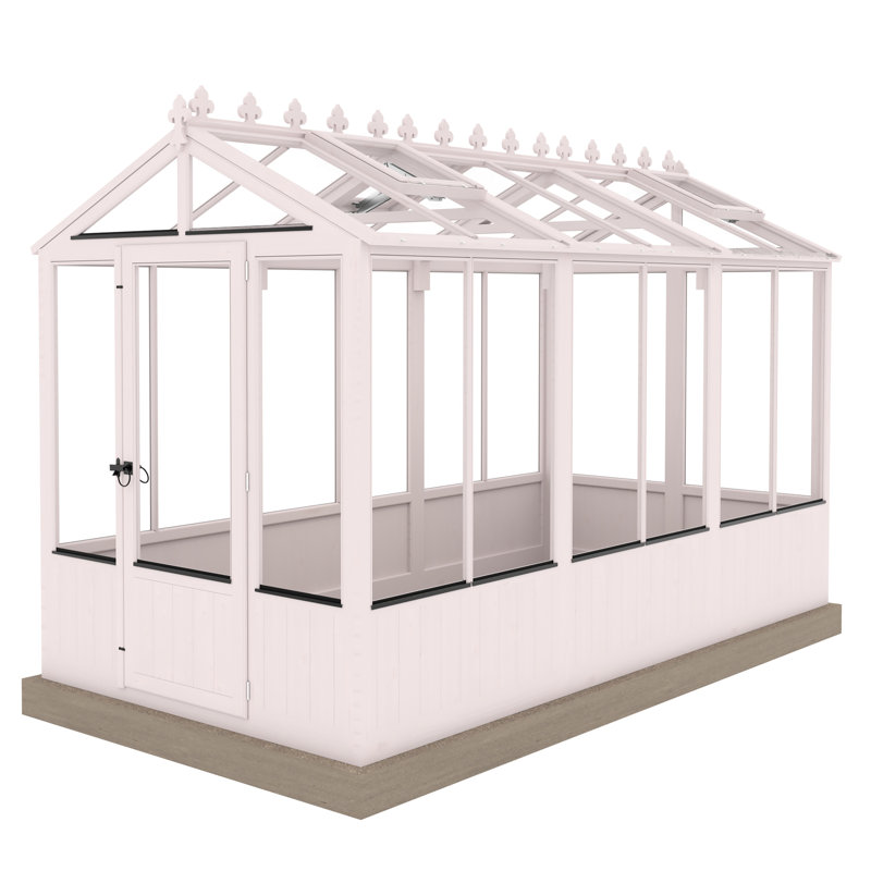Holkham 12 ft x 6 ft Greenhouse, Pink