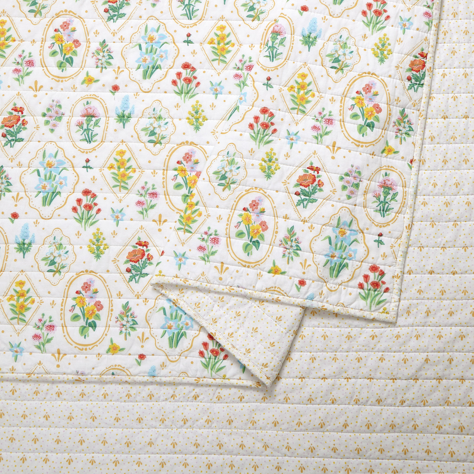 Cotton Quilt Set, King Quilt + 2 King Shams