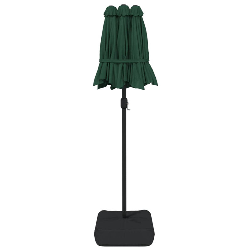 Double-Head Garden Parasol 316x240 cm, Green