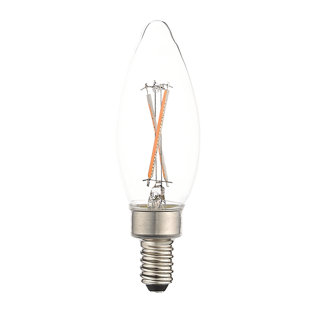 Paquet de 60 candélabres e12, blanc chaud, couleur blanche, 24 watts, ampoule b10 en verre transparent à intensité variable de 24 w (Ensemble de 60)