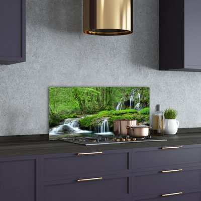 50cm W x 100cm L Glass Peel and Stick Panel