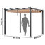 Pergola d'extérieur rétractable avec auvent en aluminium-106897476-106897479