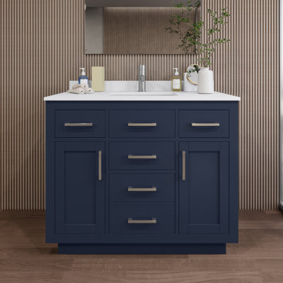 Beckett TK 42'' Single Bathroom Vanity with Cultured Marble Top