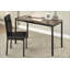 Bureau d'écriture 2pc Ensemble de chaises, plateau en faux marbre, structure en métal noir pour petits espaces | Noir | Métal