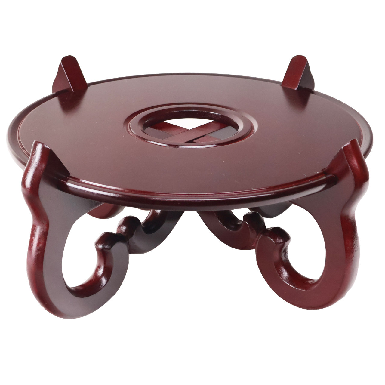 Image showcasing Charlton Home® Cross Leg Oriental Fish Bowl Stand | Wayfair