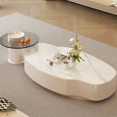 Modern Irregular Slate Coffee Table Set