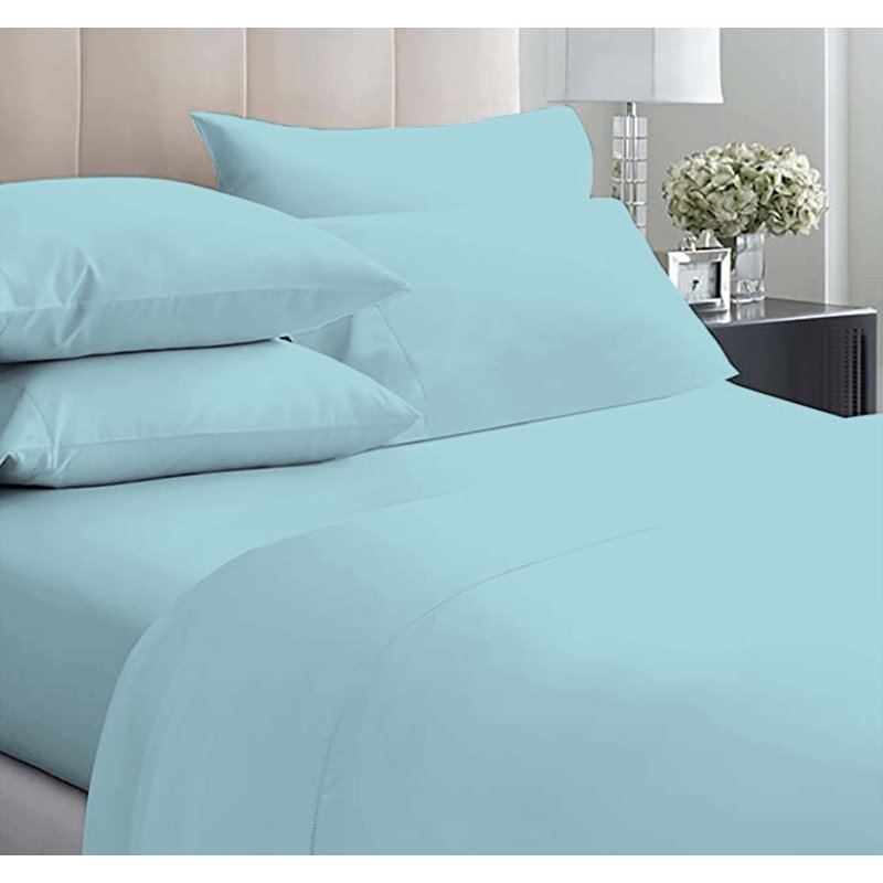 6-Piece Premium Deep Pockets Microfiber Sheet Set, Full, Aqua