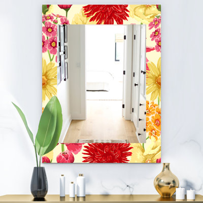 Miroir mural 30 fleurs