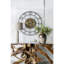 Vase rond en céramique avec finition brun terre de Sienne patinée et lustre métallique, idéal pour la présentation florale et le style décoratif.