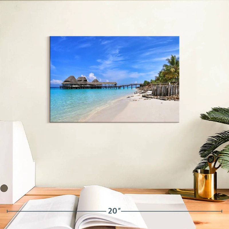 Plage Gillard à Zanzibar, H 8 po x l 12 po
