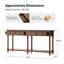 Console à 2 tiroirs en bois massif avec tablette de rangement Aristidh-408118224
