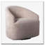 Chaise pivotante rembourrée à 360 degrés
