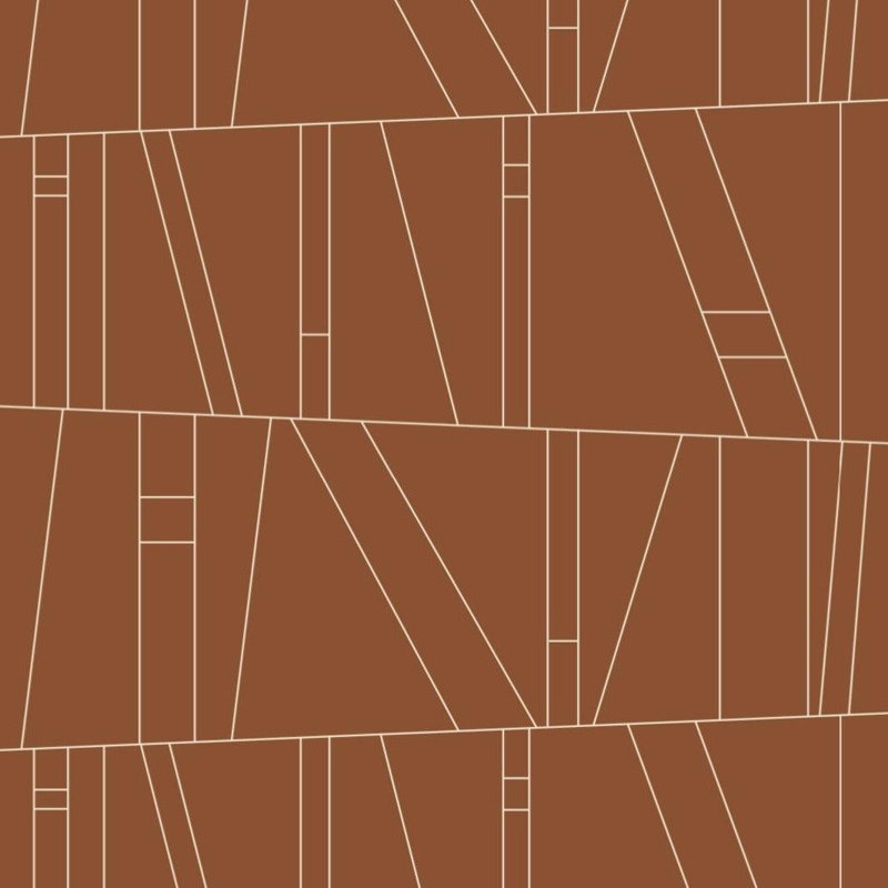 Rouleau de papier peint adhésif L 10 pi x l 25 po Kazi, Terra Cotta, Autocollant, Peel & Stick