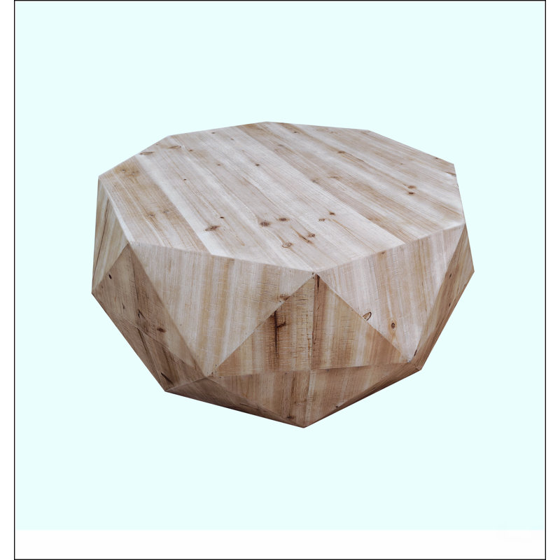 38.58"Three-dimensional Embossed Pattern Design American Retro Style Coffee Table