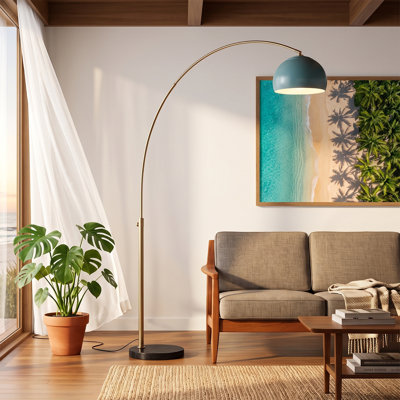 Lampe à arc moderne Mid-Century H 92 po Ellerbe