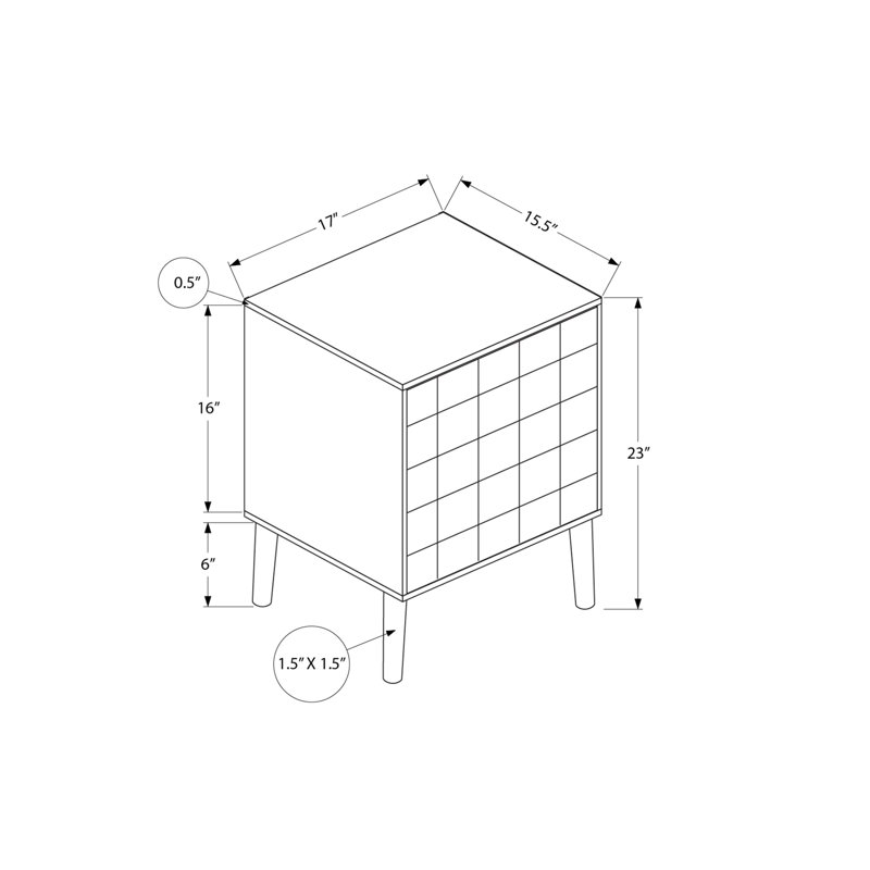 Table d'appoint, bout, table d'appoint, petit, rangement, lampe, stratifié noyer, moderne