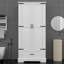 Armoire de rangement haute de style campagnard avec 2 portes, 1 tiroir et tablette réglable, armoires de rangement en bois pour garde-manger