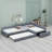  Wooden Daybed With Trundle and Drawer-1606682442