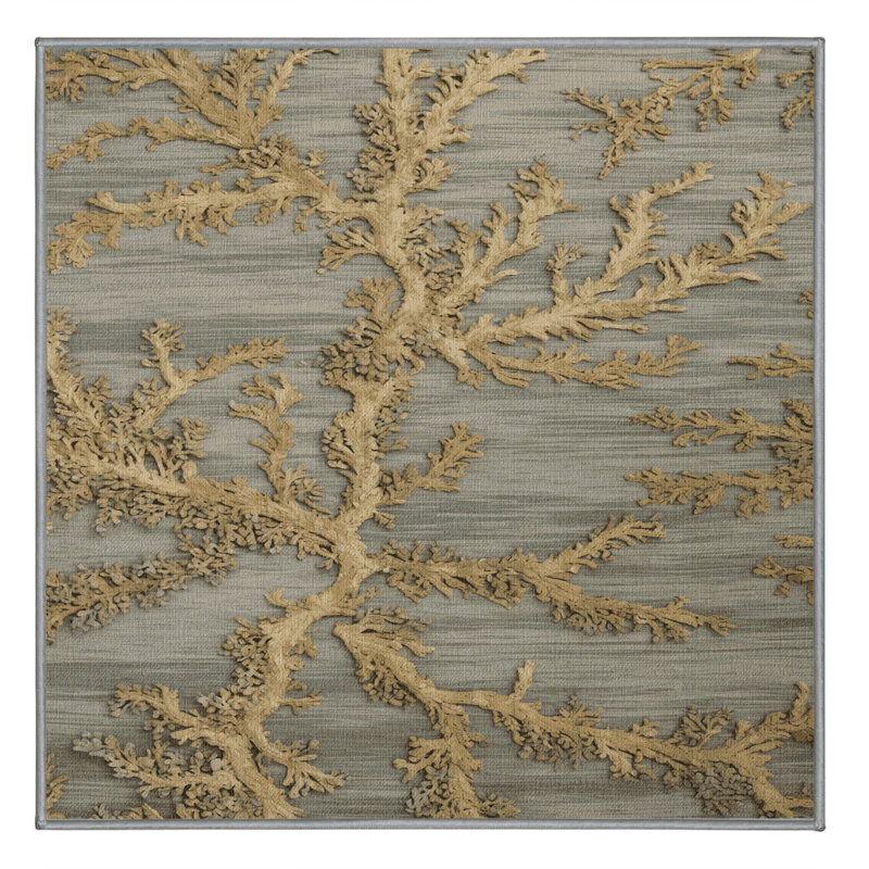Tapis brun lavable à la machine, Carré 3 pi