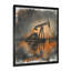 «Grey Orange Winter Oil Fields Powing Iron» - Reproduction d'art mural-369147371-369147370